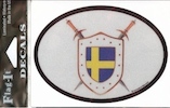 Sweden Swords and Shield Decal - More Details